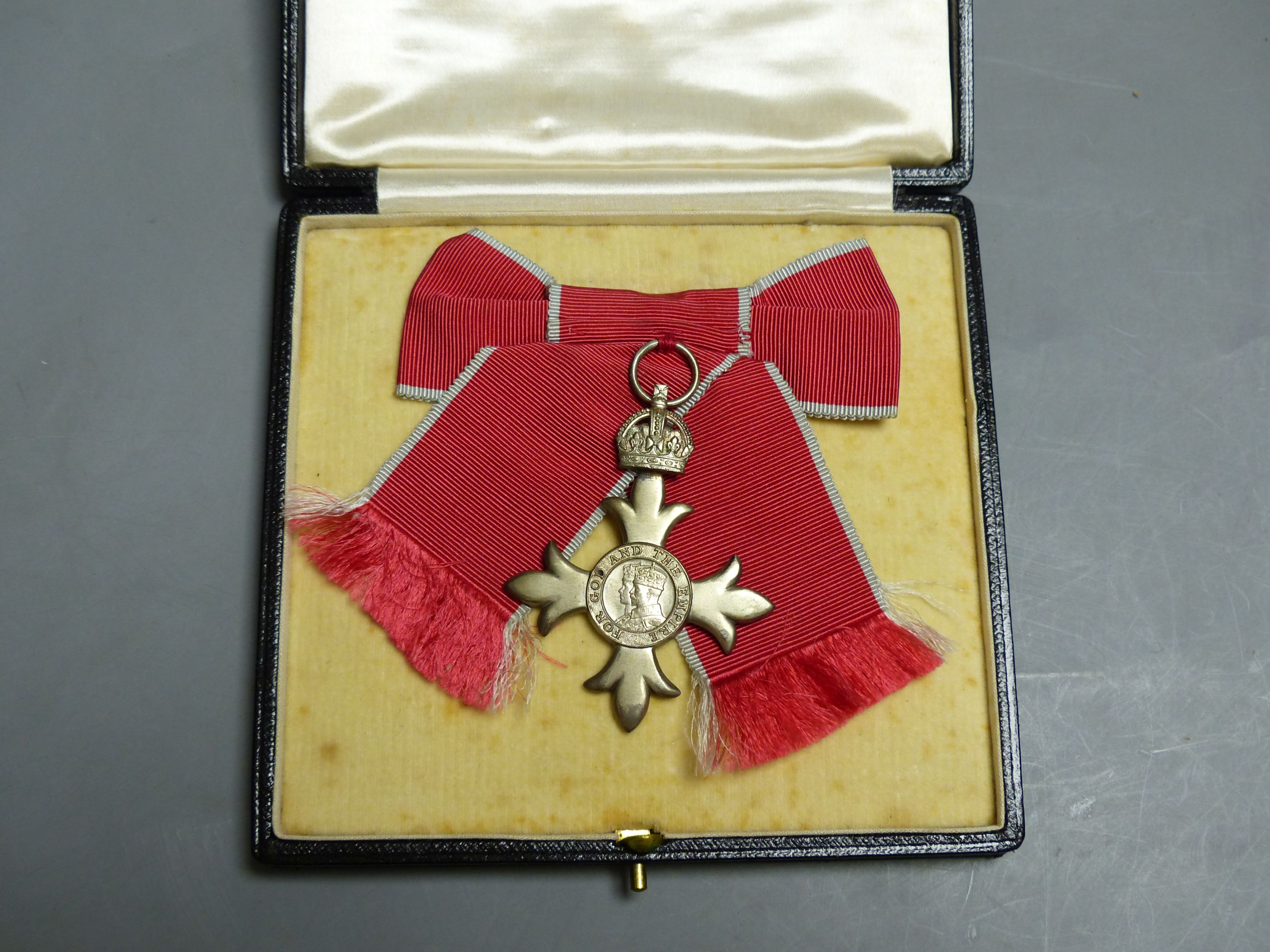 A George V civil MBE cased with box